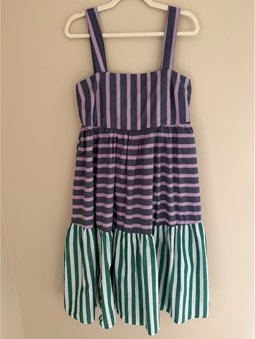 ASOS 4/S 100% cotton striped lined dress